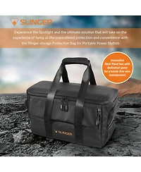 Dji Power 1000 Portable Power Station Bundle with 100W Foldable Solar Panel, 12V/24V Power Car Power Outlet, Slinger Storage Protective