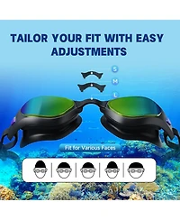 Gnuadz Swim Goggles Anti-fog Uv Protection Leak-proof Adult Wide View