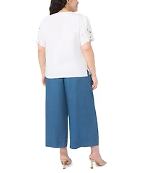 Vince Camuto Plus Crewneck Pull-On Top