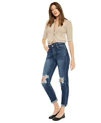 KanCan Women's Chantal Ultra High Rise Mom Jeans