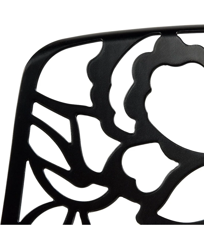 LeisureMod Devon Patio Dining Chair, Aluminum Stackable Design Side Weather Resistant Metal No Assembly, Uv Protected