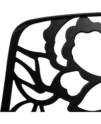 LeisureMod Devon Patio Dining Chair, Aluminum Stackable Design Side Weather Resistant Metal No Assembly, Uv Protected