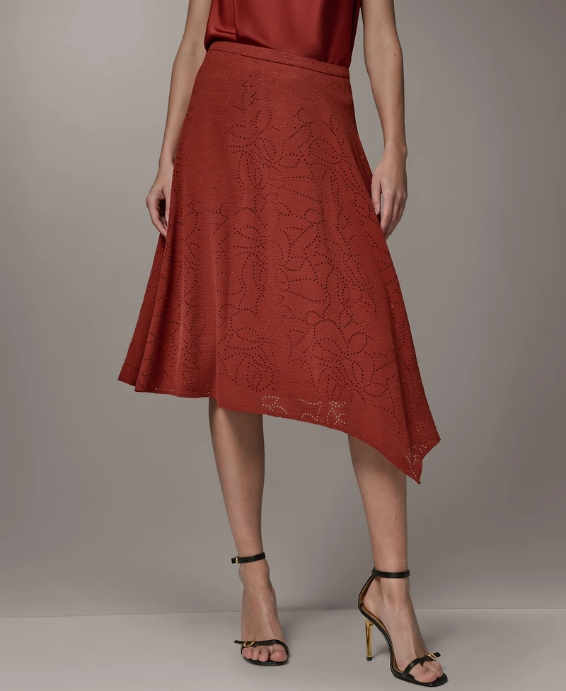 Donna Karan New York Women's Laser Cut High-Low Skirt