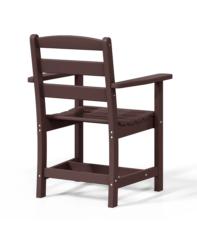 Outdoor Hdpe Patio Classic Dining Arm Chair
