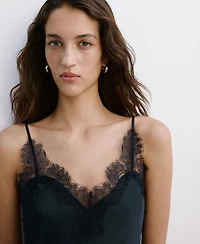 Mango Women's Satin Camisole Dress