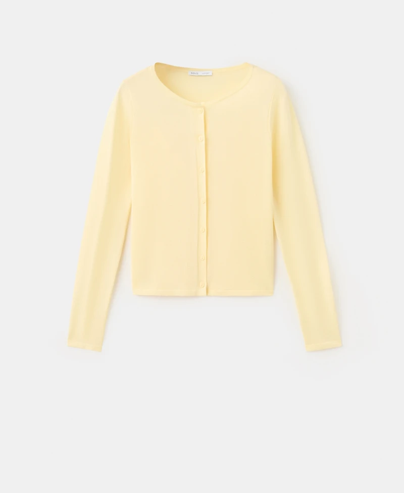 Mango Women's Knitted Button Cardigan