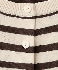 Mango Women's Stripped Knit Cardigan