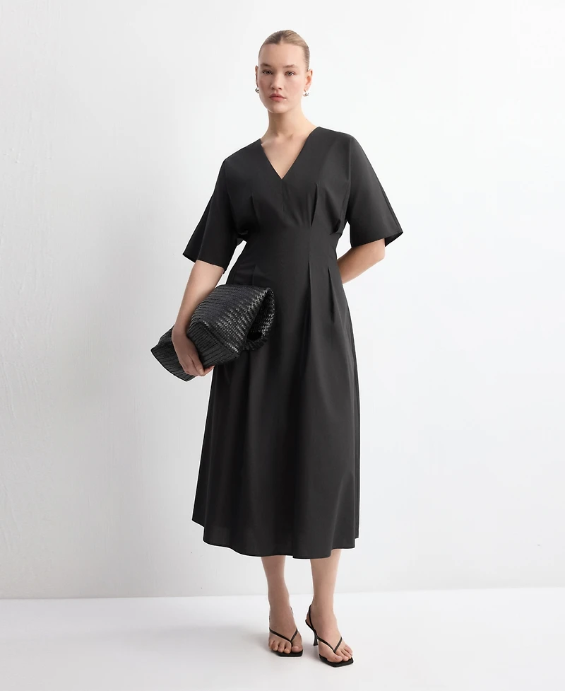 Mango Women's Lyocell A-Line Dress