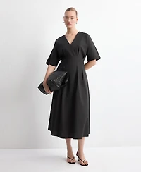Mango Women's Lyocell A-Line Dress