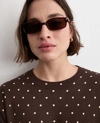 Mango Women's Polka-Dot Knitted Sweater