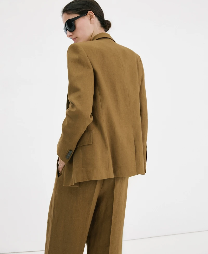 Mango Women's Linen Suit Blazer