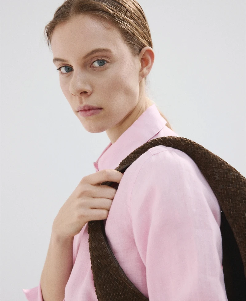 Mango Women's Straight Linen Shirt