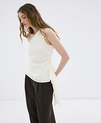 Mango Women's Asymmetrical Lyocell Top