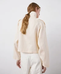 Mango Women's Funnel-Neck Linen Trench Coat