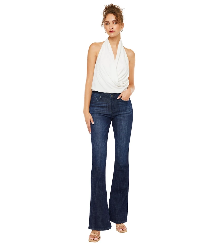 KanCan Women's Celestine Mid-Rise Flare Jeans