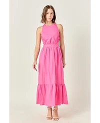 English Factory Women's Elastic Detail Sleeveless Dress