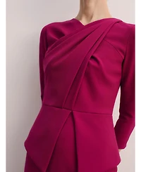The Fold Women's Alina Peplum Midi Dress