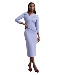 The Fold Women's Iona Sculpt Crepe Dress