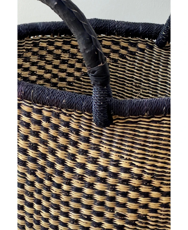 Mbare, Handwoven Checkerboard Bolga Basket