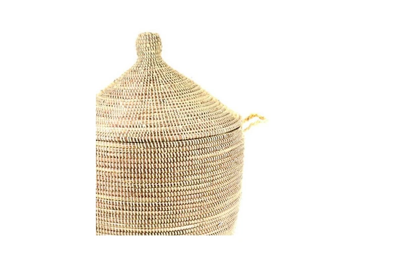 Mbare, Dou Lid Storage Monochrome Low Storage Basket