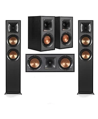 Klipsch Reference R-625FA 5.0 Home Theater Pack, Textured Wood Grain Vinyl