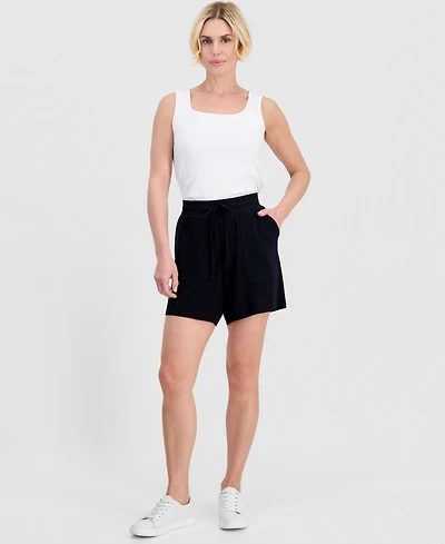 Style & Co Petite LuxLounge French Terry Knit Pull-On Shorts, Macy's Exclusive