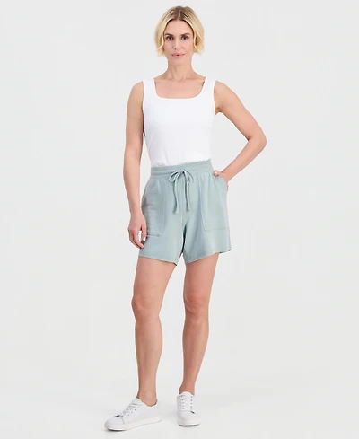 Style & Co Petite LuxLounge French Terry Knit Pull-On Shorts, Macy's Exclusive