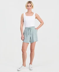 Style & Co Petite LuxLounge French Terry Knit Pull-On Shorts, Macy's Exclusive