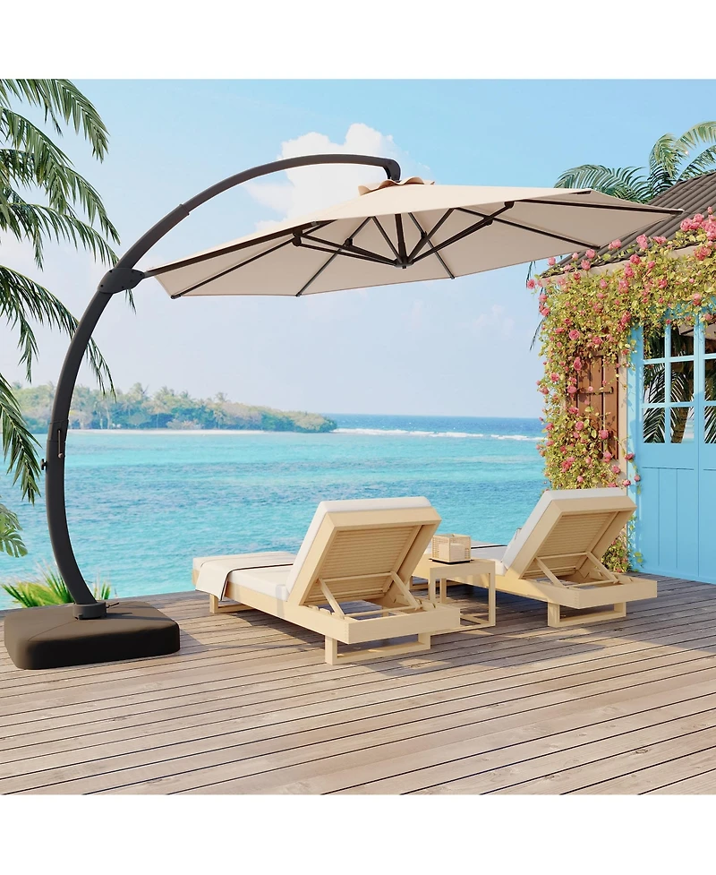 homfan 4-Piece Outdoor Patio Furniture Set Including Loveseat - Comfortable Garden and Backyard Seating , Easy Assembly