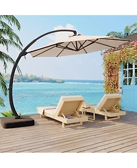 homfan 4-Piece Outdoor Patio Furniture Set Including Loveseat - Comfortable Garden and Backyard Seating , Easy Assembly