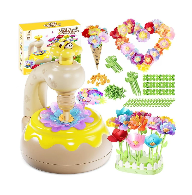 Bruce & Shark Diy Flower Craft Kit - Make 30+ Bouquets with Storage Box