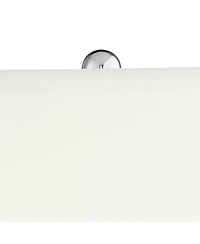 360 Lighting Cirrus Modern Accent Table Lamp with Square Marble Riser High Drum Shade for Bedroom Living Room Office House Home