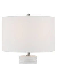 360 Lighting Contours High Modern White Ceramic Table Lamp with Dimmer