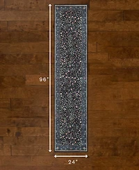 Hunter Eleanor Washable Non-Slip Printed Chenille Runner Rug