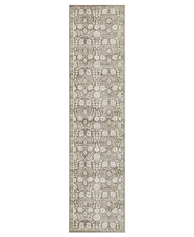Hunter Florence Washable Non-Slip Printed Chenille Runner Rug, 96" x 24"