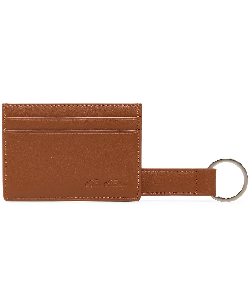 B by Brooks Brothers Men's Leather Wallet and Key Ring Set