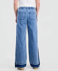 Style & Co Petite High-Rise Two-Tone Pull-On Wide-Leg Pants, Macy's Exclusive