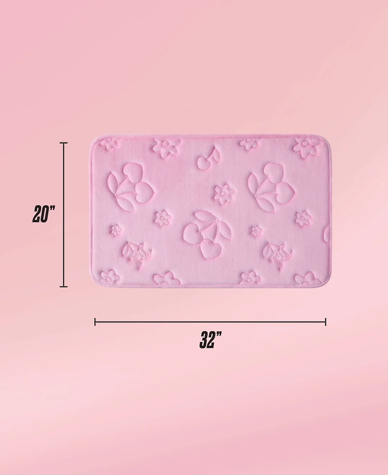 Juicy Couture Cherry Bling Quilted Memory Foam Bath Mat, 20" x 32"