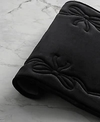 Juicy Couture Ribbon Border Quilted Memory Foam 2-Pc. Bath Mat