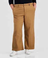 Style & Co Plus High-Rise Dobby Wide-Leg Pants, Macy's Exclusive