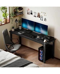 Homcom 70.9" Computer Desk, Study Desk with Metal Legs,