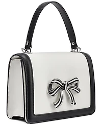 Karl Lagerfeld Paris Simone Leather Small Satchel Handbag