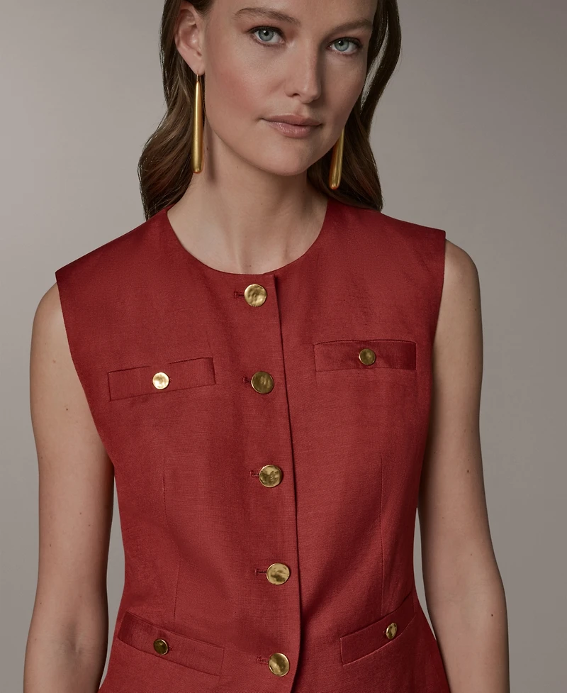 Donna Karan New York Women's Crewneck Sleeveless Vest