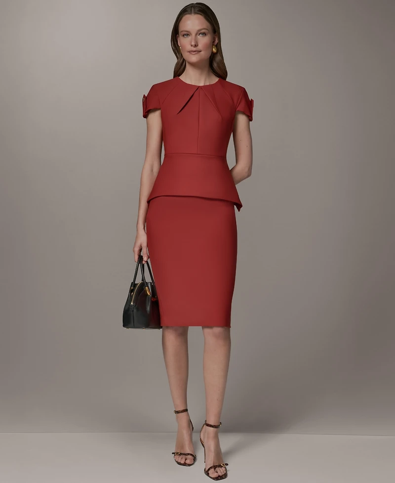 Donna Karan New York Women's Crewneck Peplum Top