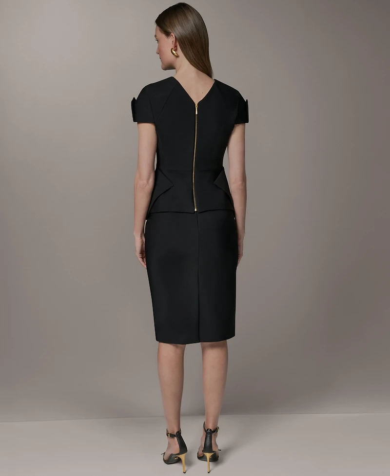 Donna Karan New York Women's Crewneck Peplum Top