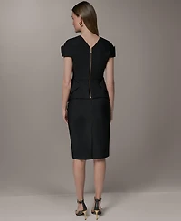 Donna Karan New York Women's Crewneck Peplum Top
