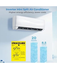 Vebreda 12000 Btu 20 Seer2 115 V Mini Split Air Conditioner with Heat Pump