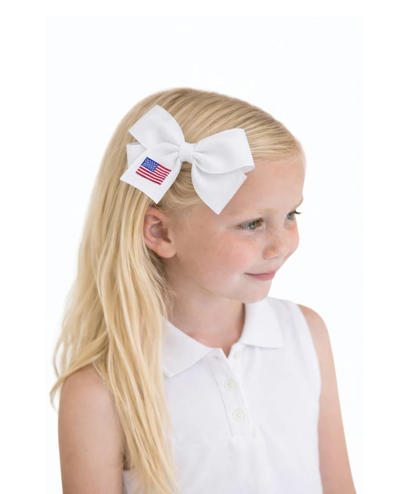 Bits & Bows Girls Bits and Bows Little/Big American Flag Hair Bow
