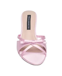 French Connection Womens Camilla Satin Kitten Heel