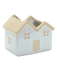 Slickblue Neutral Porcelain House Planter (Set of 3)
